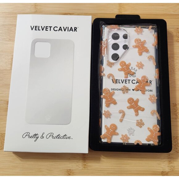 Velvet Caviar Holiday Gingerbread Clear Samsung Galaxy S22 Ultra Phone Case - Picture 2 of 4